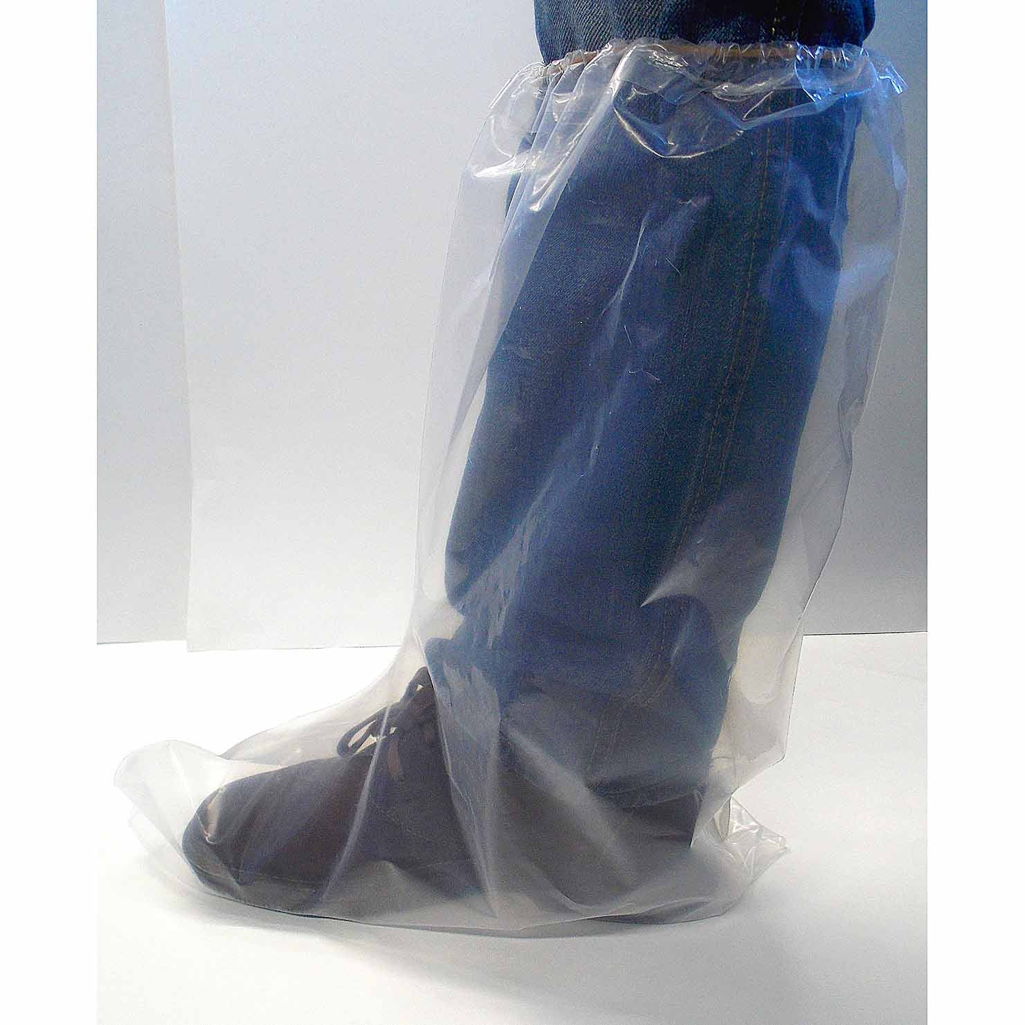 Stivali monouso con parte superiore elastica - 6,5 MIL (confezione da 50)